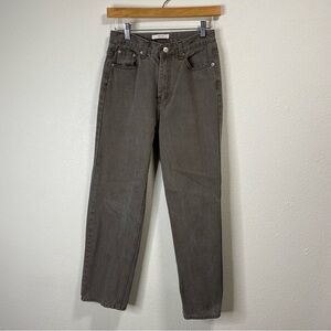 Celine Jeans Size 26 Phoebe Philo Straight Tapered High Rise Gray